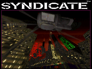 Syndicate title screen for Super Nintendo